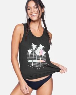 Caymans Perfect Scoop Tank Top -Quality Apparel Shop 3hcu2229 black 2