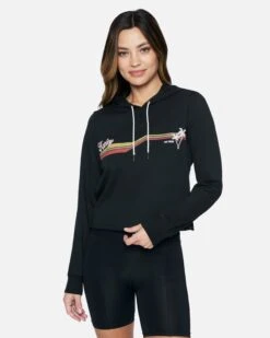 Retro Palm Cut Off Hoodie