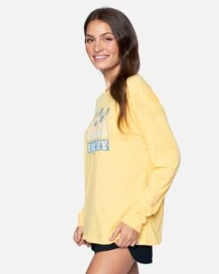 Mackenna Boyfriend Long Sleeve Tee -Quality Apparel Shop 3hl1640073 cornsilk 3