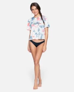Scripty Tie Dye Cropped Tee -Quality Apparel Shop 3hs1570088 stellar tie dye 4