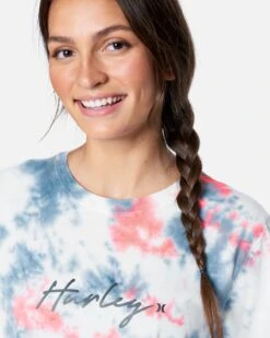 Scripty Tie Dye Cropped Tee -Quality Apparel Shop 3hs1570088 stellar tie dye 5