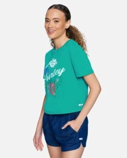 Tubed Cropped Crew Short Sleeve T-Shirt -Quality Apparel Shop 3hs1570375 columbia 3