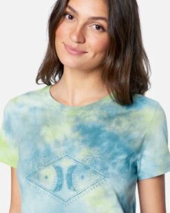 Honey Dew Tie Dye Classic Crew Tee -Quality Apparel Shop 3hs1580123 bluelight tie dye 5
