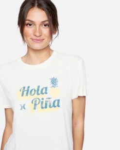 Hola Pina Washed Relaxed Girlfriend Tee -Quality Apparel Shop 3hs15901200 tofu 5