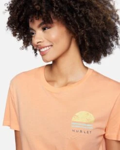 Hanalie Relaxed Girlfriend Short Sleeve T-Shirt -Quality Apparel Shop 3hs1590492 coral reef 4
