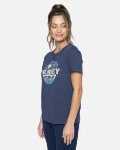 CREW WASHED RELAXED GIRLFRIEND TEE -Quality Apparel Shop 3hs159b0742 mood indigo 3