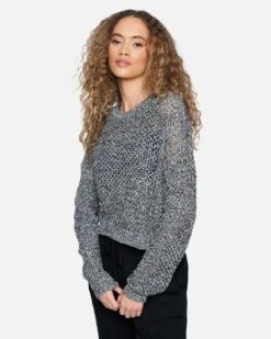 Twisted Open Knit Sweater 7 Twisted Open Knit Sweater -Quality Apparel Shop 3hsj0396 caviar marshmallow 3