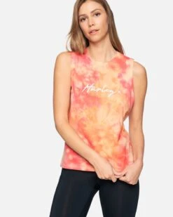 Scripty Tie Dye Muscle Tank -Quality Apparel Shop 3ht1560250 melon tie dye 1