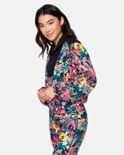 Kat Printed Windbreaker Jacket -Quality Apparel Shop 3hwj0424 floral pop caviar 3