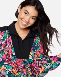 Kat Printed Windbreaker Jacket -Quality Apparel Shop 3hwj0424 floral pop caviar 4