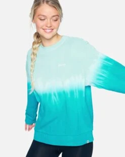 Double Dip Dye Girlfriend Fleece Crew 8 Double Dip Dye Girlfriend Fleece Crew -Quality Apparel Shop 3hwkj0148 light dew 3
