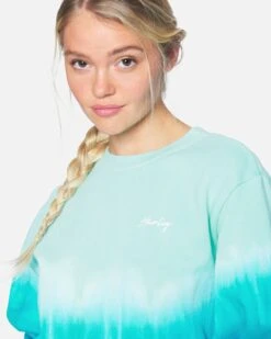 Double Dip Dye Girlfriend Fleece Crew 10 Double Dip Dye Girlfriend Fleece Crew -Quality Apparel Shop 3hwkj0148 light dew 5