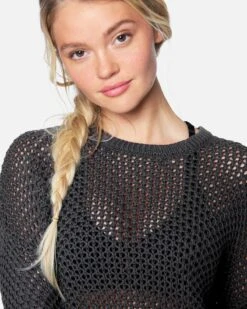 Easy Open Knit Sweater -Quality Apparel Shop 3hwkl0059 thunder grey 5