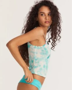 LoveShackFancy X Hurley - Easy Ridin Tank -Quality Apparel Shop 3hwkt0719 blue dreamy tie dye 4