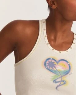 LoveShackFancy X Hurley - Whitewater Rib Tank 11 LoveShackFancy X Hurley - Whitewater Rib Tank -Quality Apparel Shop 3hwkt0720 bone 4