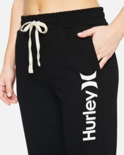 HURLEY One And Only Fleece Jogger 10 HURLEY One And Only Fleece Jogger -Quality Apparel Shop CW3264 BLACK WHITE 5 vv3