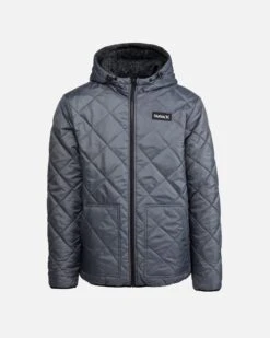 Tupper Reversible Jackeet -Quality Apparel Shop H6N255FB IRON GREY MARLED BLACK 01