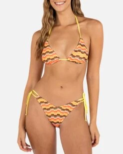 ZUMBA STRIPE CHEEKY SIDE TIE BOTTOM -Quality Apparel Shop HB1311 ORANGE 2