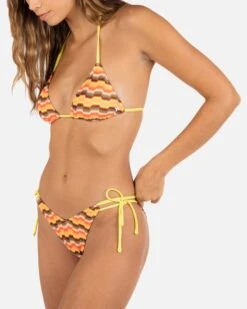 ZUMBA STRIPE CHEEKY SIDE TIE BOTTOM -Quality Apparel Shop HB1311 ORANGE 3