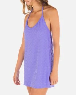 Mini Check Halter Mini Dress 8 Mini Check Halter Mini Dress -Quality Apparel Shop HC0179 PERIWINKLE 04