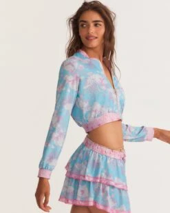 LoveShackFancy X Hurley - Under The Sea Cropped Bomber Jacket -Quality Apparel Shop HLSFC103 UNDERTHESEA 2