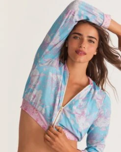 LoveShackFancy X Hurley - Under The Sea Cropped Bomber Jacket -Quality Apparel Shop HLSFC103 UNDERTHESEA 3