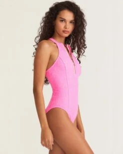 LoveShackFancy X Hurley - Eyelet Paisley Moderate One Piece -Quality Apparel Shop HLSFO102 COTTONCANDY 6