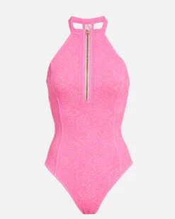 LoveShackFancy X Hurley - Eyelet Paisley Moderate One Piece -Quality Apparel Shop HLSFO102 COTTON CANDY 1