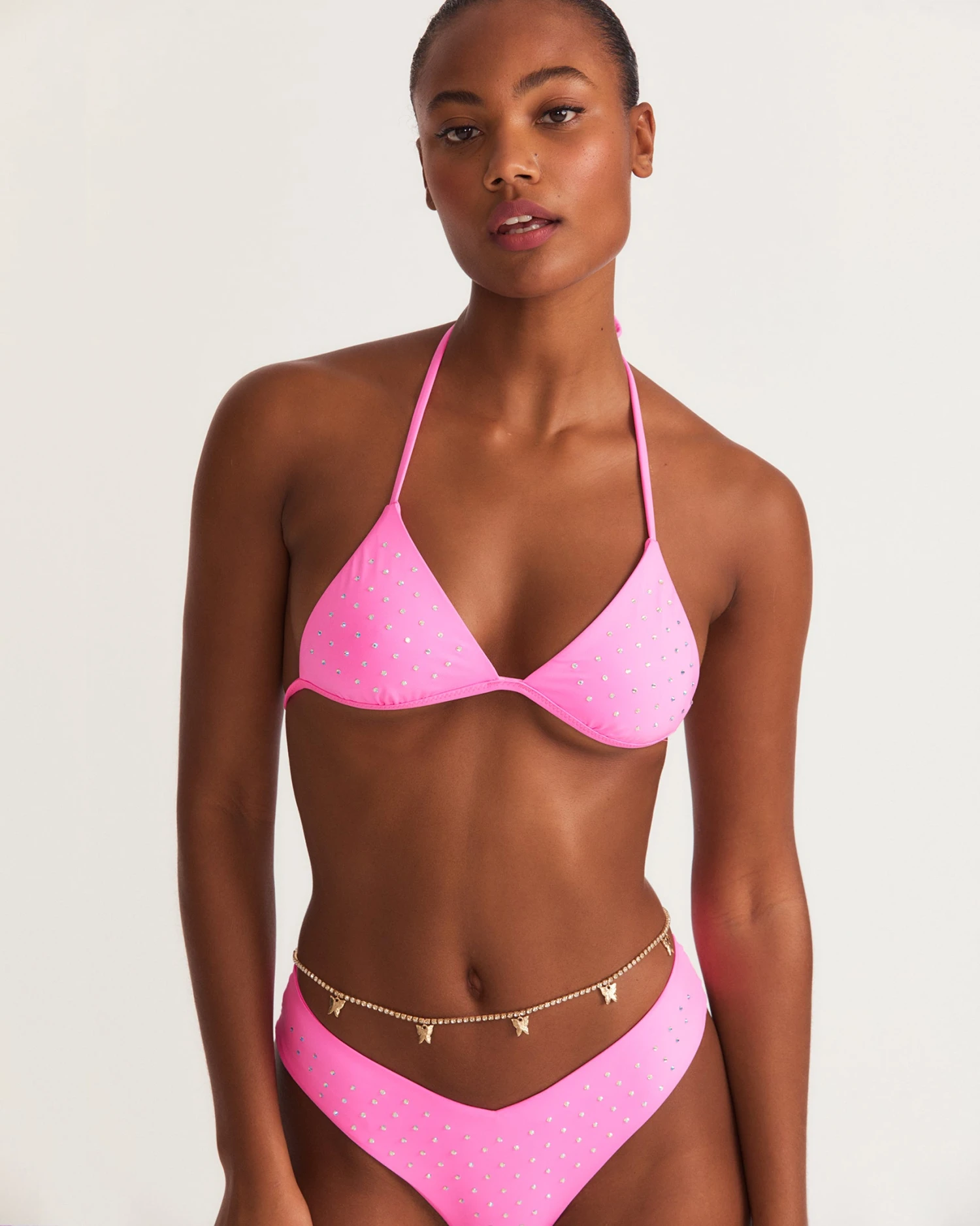 LoveShackFancy X Hurley - Rhinestone Fixed Tri Bikini Top 1 LoveShackFancy X Hurley - Rhinestone Fixed Tri Bikini Top