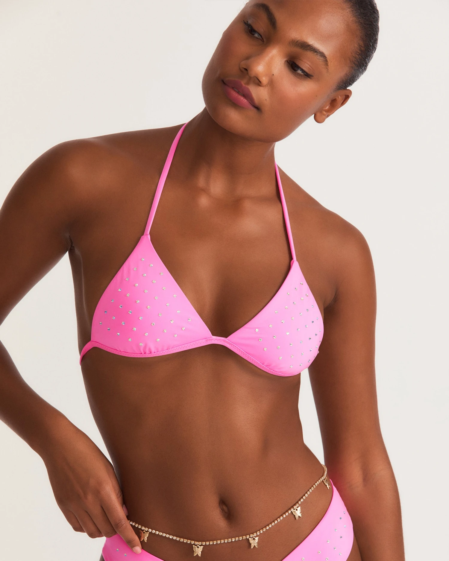 LoveShackFancy X Hurley - Rhinestone Fixed Tri Bikini Top 6 LoveShackFancy X Hurley - Rhinestone Fixed Tri Bikini Top - Image 6