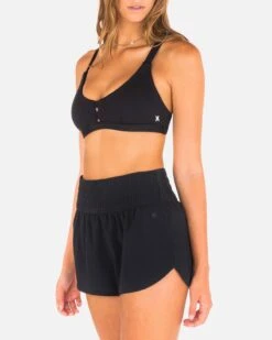 Hurley X Moore Aloha Solid 2.5" High Waist Boardshort -Quality Apparel Shop HS1068 BLACK 3