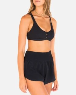 Hurley X Moore Aloha Solid 2.5" High Waist Boardshort -Quality Apparel Shop HS1068 BLACK 4