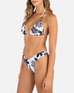 HIBISCUS BLOCK REVERSIBLE TRIANGLE TOP -Quality Apparel Shop HT1314 BLACK LAVAFALL 3