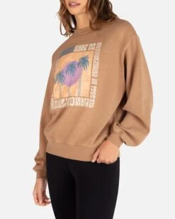 Lovely Day Boyfriend Crewneck -Quality Apparel Shop HU084F3 TAN 03