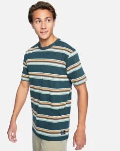 H2O-DRI Harvey Stripe Tee -Quality Apparel Shop cj5790 seaweed 2