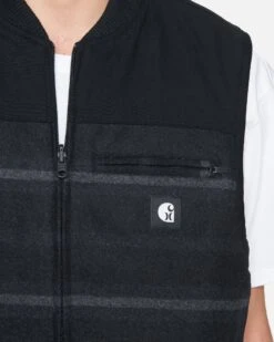 Men's Reversible Utility Vest -Quality Apparel Shop cj6023 black 3