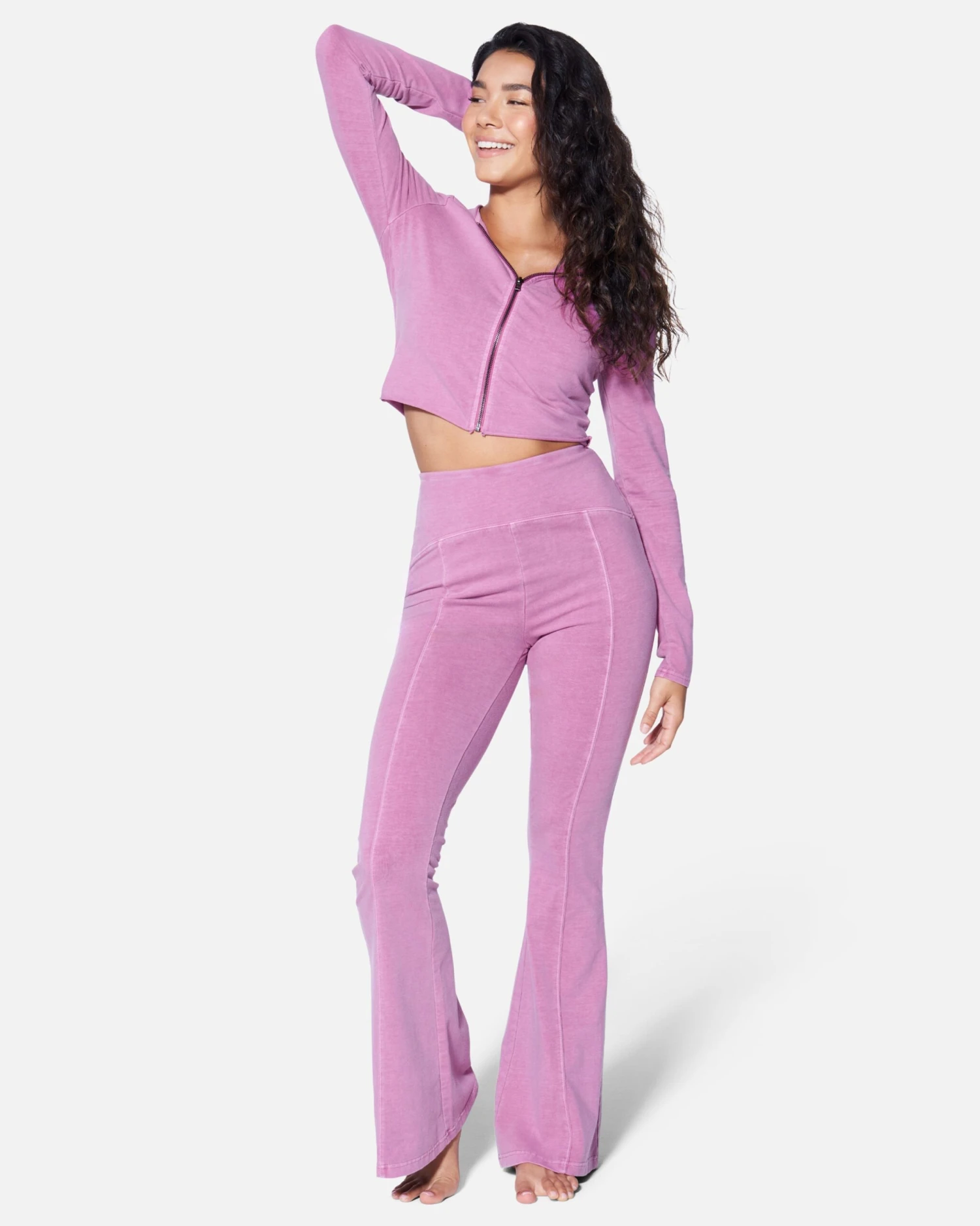 ESSENTIAL ZIP UP CROPPED HOODIE - Image 4