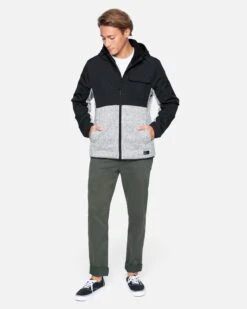 Asgar Mixed Media Jacket -Quality Apparel Shop h6n128foqn heather grey 4