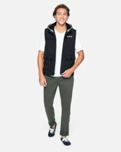 Collin Hooded Vest -Quality Apparel Shop h6v127fony black 4