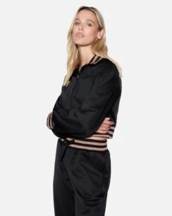 Cropped Track Jacket -Quality Apparel Shop ha004j3 black 3