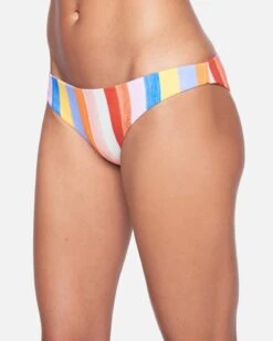 Retro Stripe Reversible Moderate Bikini Bottom 9 Retro Stripe Reversible Moderate Bikini Bottom -Quality Apparel Shop hb1092 multi retro strip 4