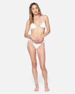 Texture Beach Cheeky Slider Tie Side Bikini Bottom -Quality Apparel Shop hb1160 coconut 4