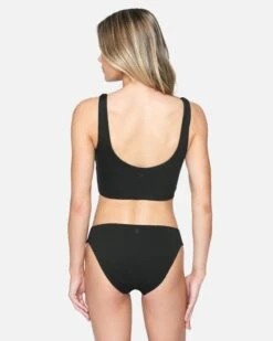Hurley X Moore Aloha Max Solid Full Tab Side Bikini Bottom -Quality Apparel Shop hb1173 black 3