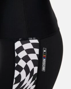 NASCAR COLOR BLOCKED SURF LEGGING -Quality Apparel Shop hb1274 black white 4