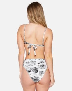 Beach Walk Moderate High Waist Bottom 7 Beach Walk Moderate High Waist Bottom -Quality Apparel Shop hb1288 black white 3