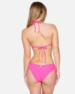 Terry Pop Cheeky Side Tie Bottom -Quality Apparel Shop hb1291 electric pink 3