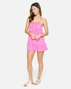 Jungle Walk Tie Front Mini Dress 7 Jungle Walk Tie Front Mini Dress -Quality Apparel Shop hc0156 pink punch 3