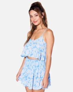 Daisy Me Scoop Front Swing Tank -Quality Apparel Shop hc0197 bluebell 3