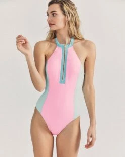 LSF X Hurley - Max Colorblock Mock Neck Moderate One Piece 13 LSF X Hurley - Max Colorblock Mock Neck Moderate One Piece -Quality Apparel Shop hlsfo006 colorblock 5