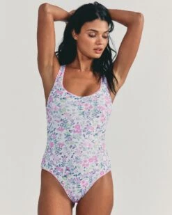 LSF X Hurley - Sunny Meadow Reversible High Leg Cheeky One Piece 9 LSF X Hurley - Sunny Meadow Reversible High Leg Cheeky One Piece -Quality Apparel Shop hlsfo011 misty lilac floral 2